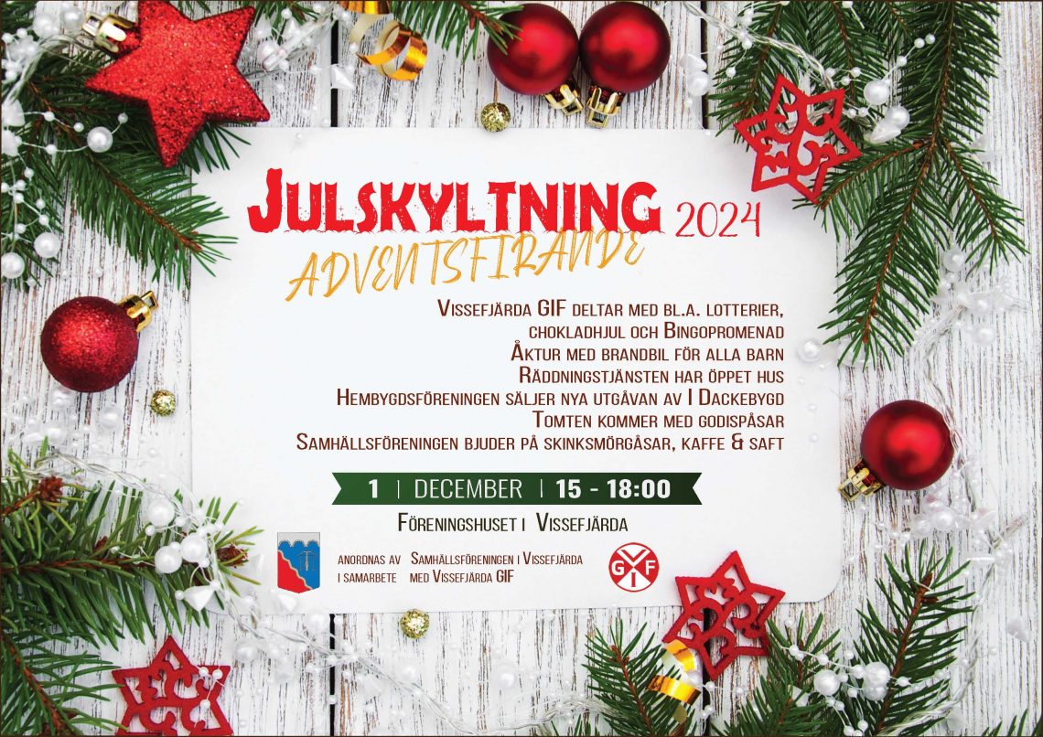 Affisch: 1 dec – Julskyltning