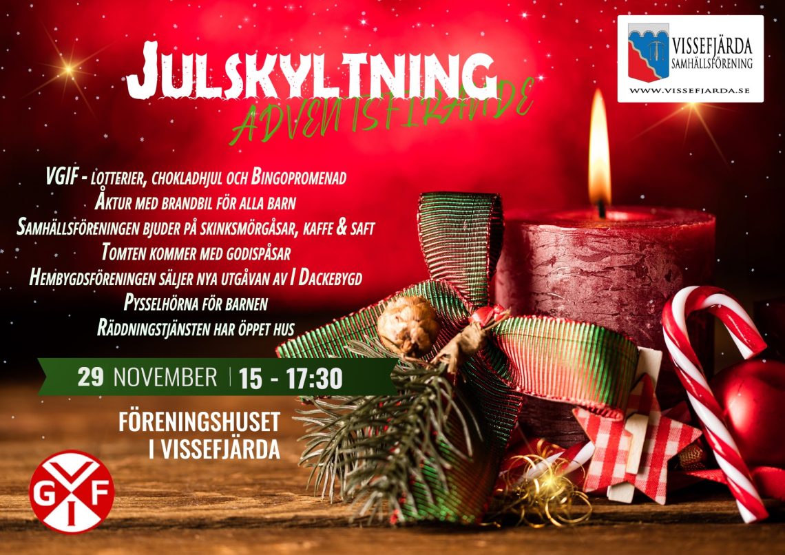 Affisch: Julskyltning och adventsfirande 29 november 2026